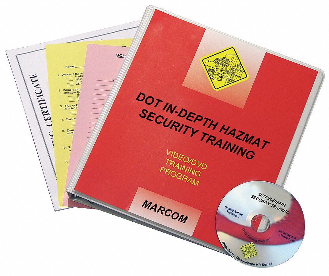 Training Video: Driving Safety, DOT In-Dp HAZMAT Security, DVD, Spanish
