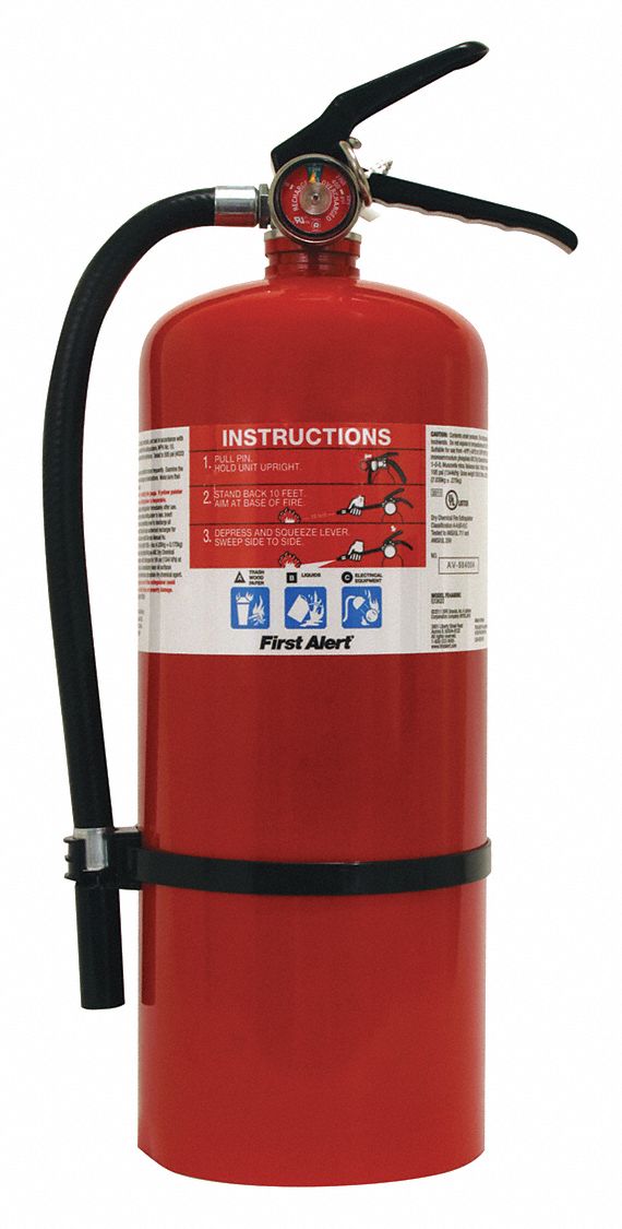 FIRST ALERT Fire Extinguisher, Dry Chemical, Monoammonium Phosphate, 10 ...