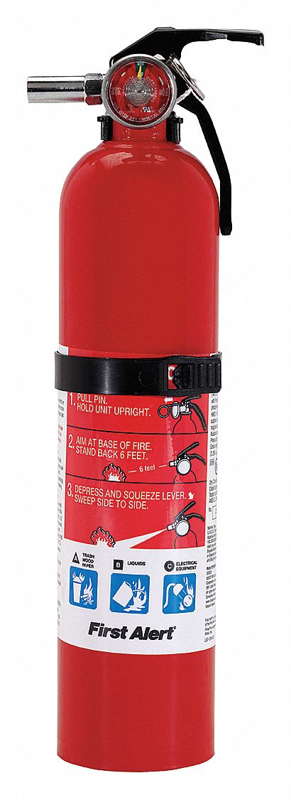 FIRST ALERT Fire Extinguisher, Dry Chemical, Monoammonium Phosphate, 2 ...