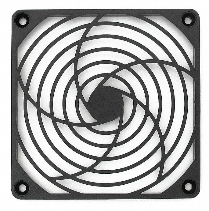 Axial Fan Guard: 4 11/16 in Radiator Connection, 5/16 in Dp, Plastic, 4 5/8 in Ht, Guard