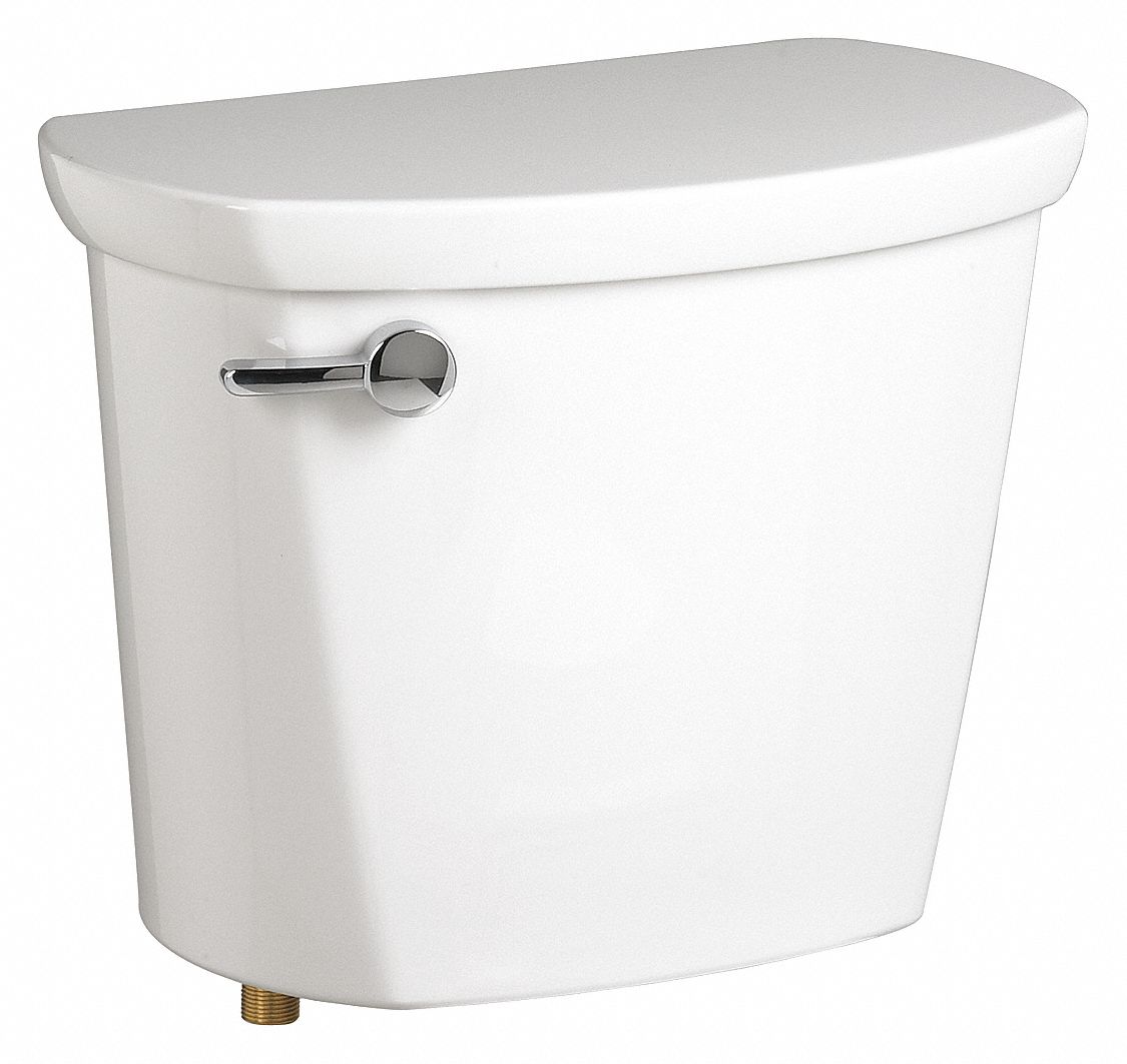 TOILET TANK: AMERICAN STD CADET PRO, 1.6 GPF, LEFT HAND TRIP LEVER, WHITES