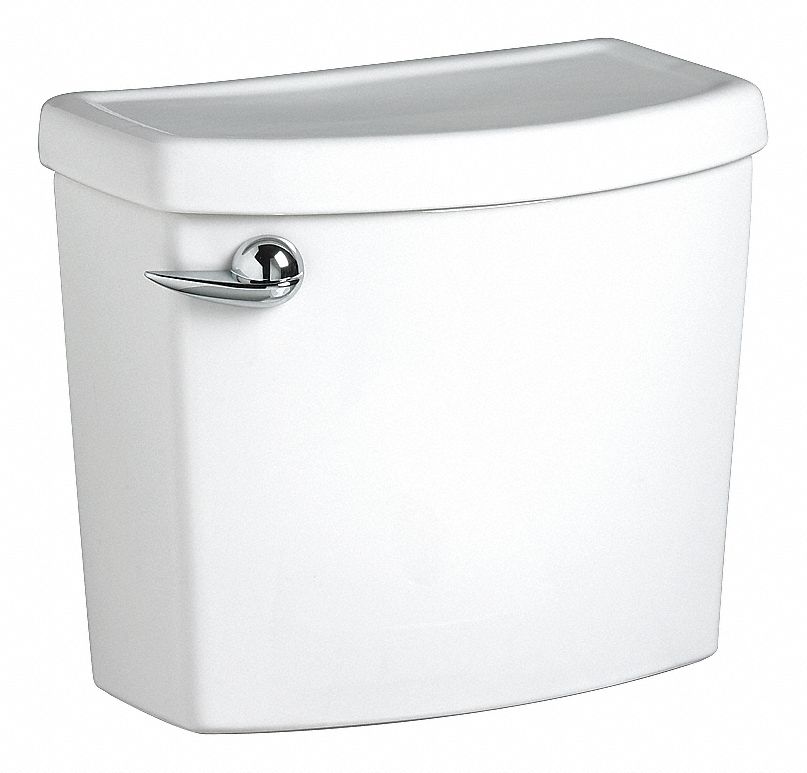 TOILET TANK: AMERICAN STD CADET, 1.28 GPF, LEFT HAND TRIP LEVER, WHITES