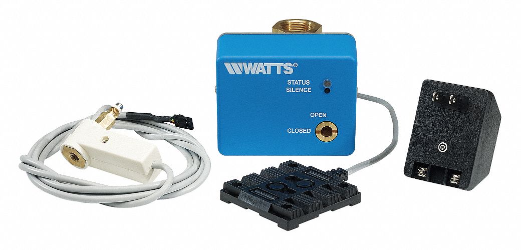 Water Detection System: Battery-Powered, Leak Detector and Shutoff, 210°F Max. Op Temp