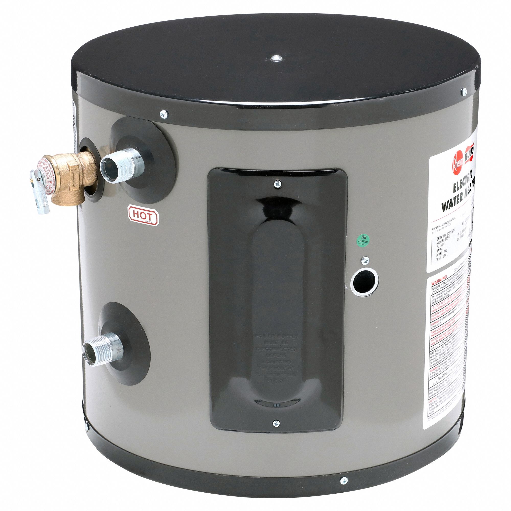 RHEEM 6-Gallon Electric Water Heater, Compact 120V, 1,500W