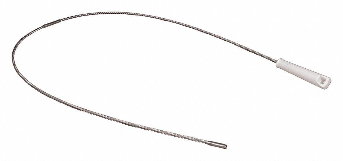 Pipe and Tube Brush Handle: Straight Handle, Stainless Steel/Polypropylene