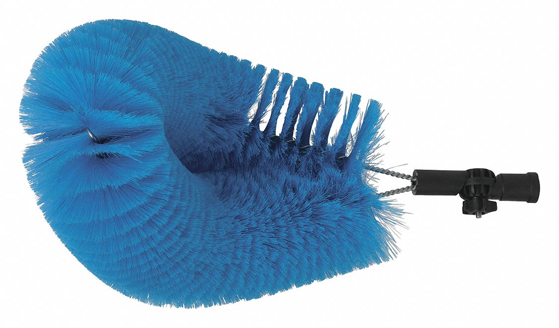 CLEAN IN PLACE BRUSH, POLYESTER BRISTLE, BLUE, 4.41 IN BRUSH DIAMETER, 20 IN BRUSH L