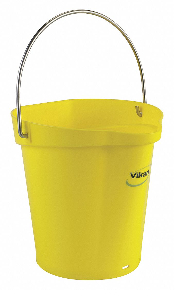HYGIENIC BUCKET, 1½ GALLON CAPACITY, 11 IN OVERALL W, 10 IN OVERALL H, INCLUDES HANDLE