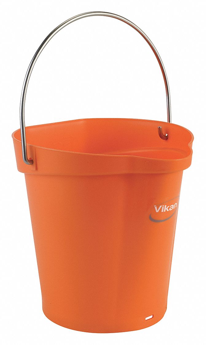 HYGIENIC BUCKET, 1½ GALLON CAPACITY, 11 IN OVERALL W, 10 IN OVERALL H, INCLUDES HANDLE