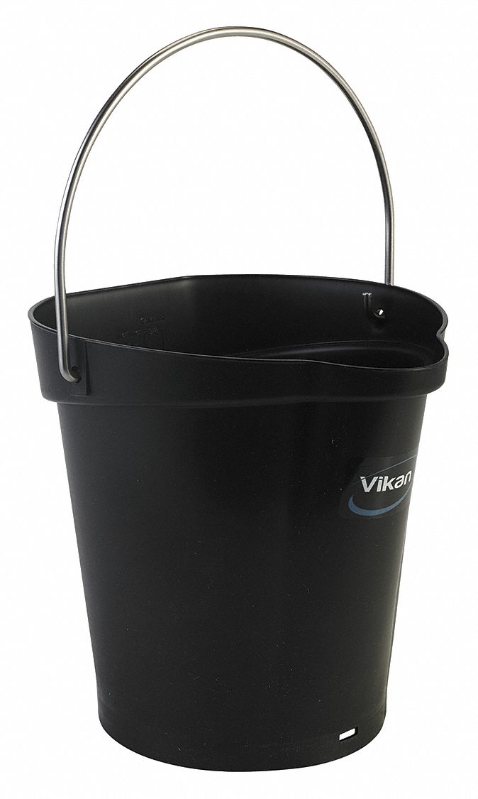 HYGIENIC BUCKET,1 1/2 GAL,BLACK