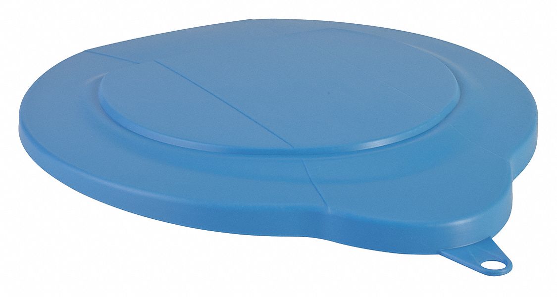 PAIL LID, 10 IN OVERALL W, POLYPROPYLENE, BLUE, 10 IN DIAMETER, PLASTIC