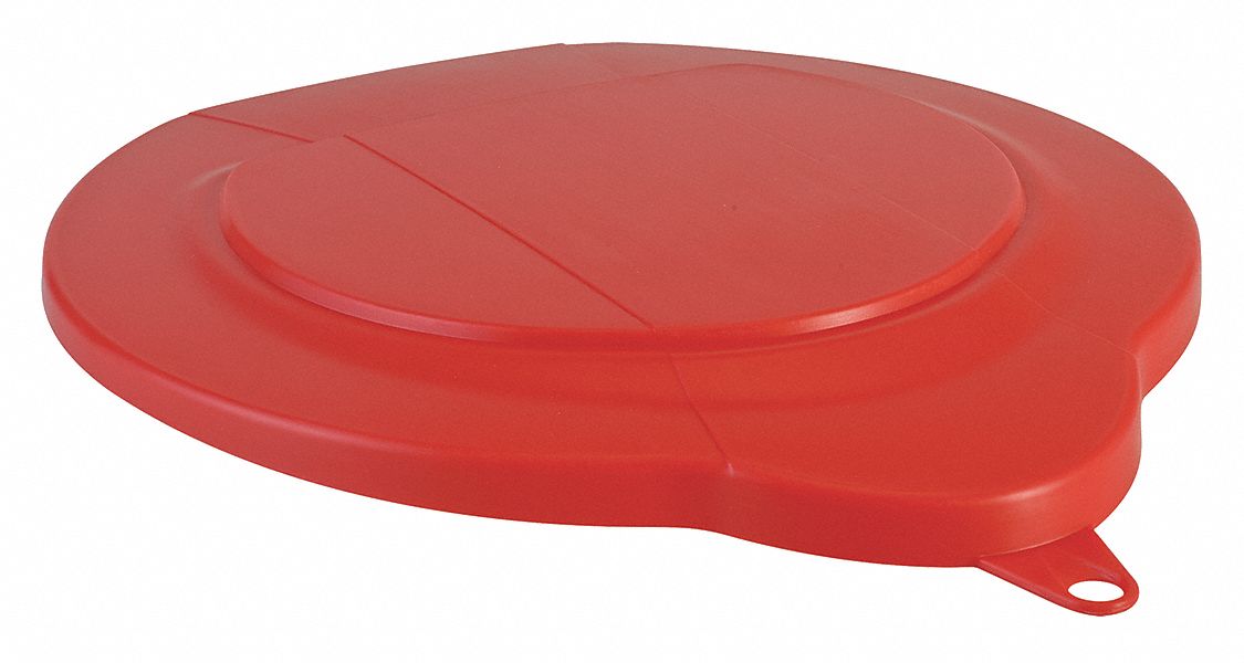 PAIL LID,RED,9 3/4 IN DIAMETER