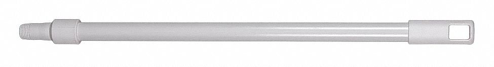 HAZMAT HANDLE, THREADED, EUROPEAN, FIBREGLASS, 24 IN L, 1¼ IN DIAMETER, WHITE, FIXED HANDLE