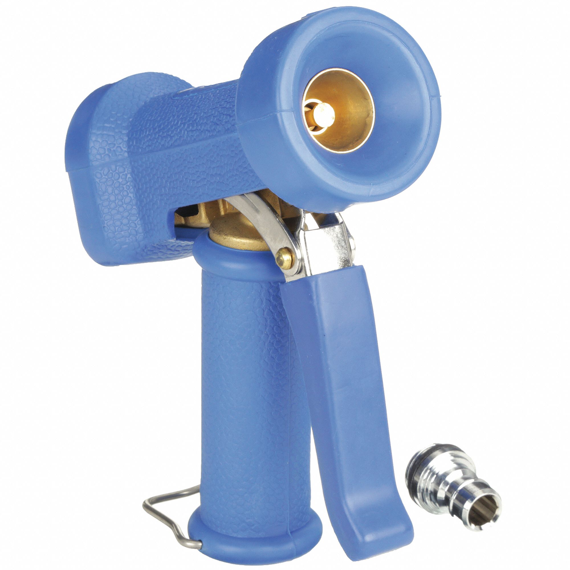 Water Nozzle: 1/2 in Connection Size, Quick Connect, 304 Stainless Steel/Brass/EPDM, Blue