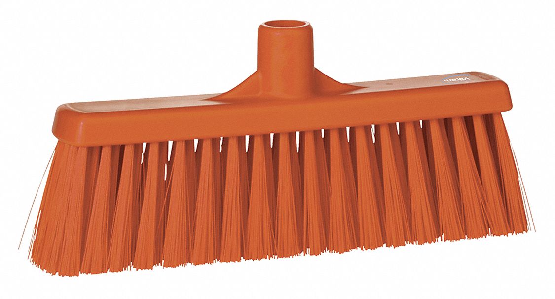 12IN UPRIGHT BROOM, MEDIUM, ORANGE