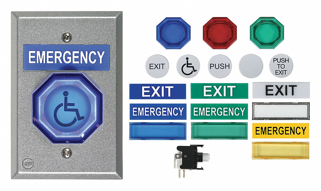 EXIT PUSH BUTTON,CAST ALUMINUM