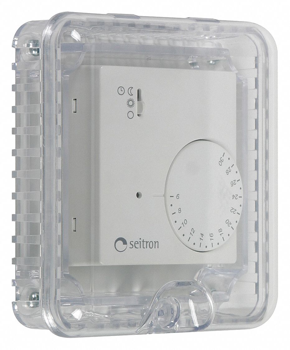 SAFETY TECHNOLOGY INTERNATIONAL STI-9102 Small Thermostat Protector,Clear,Flush