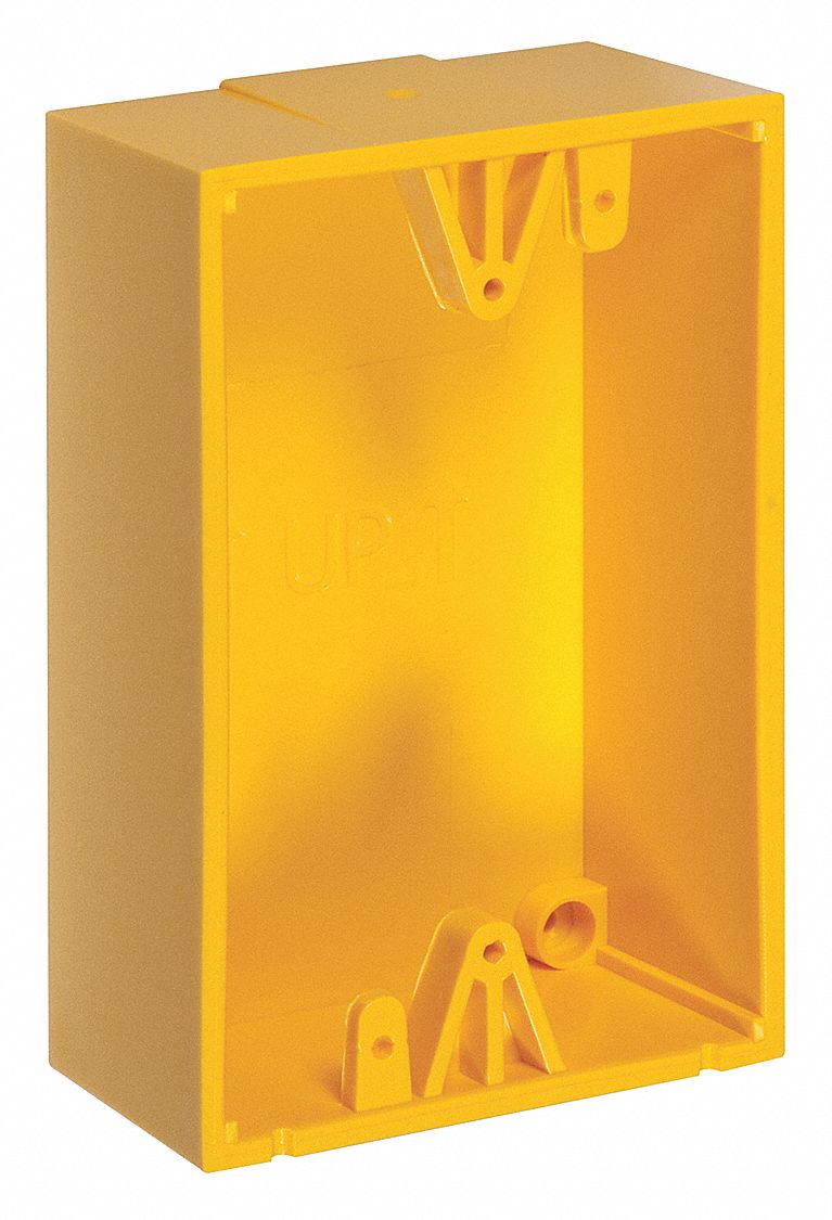 BACK BOX,POLYCARBONATE,YELLOW