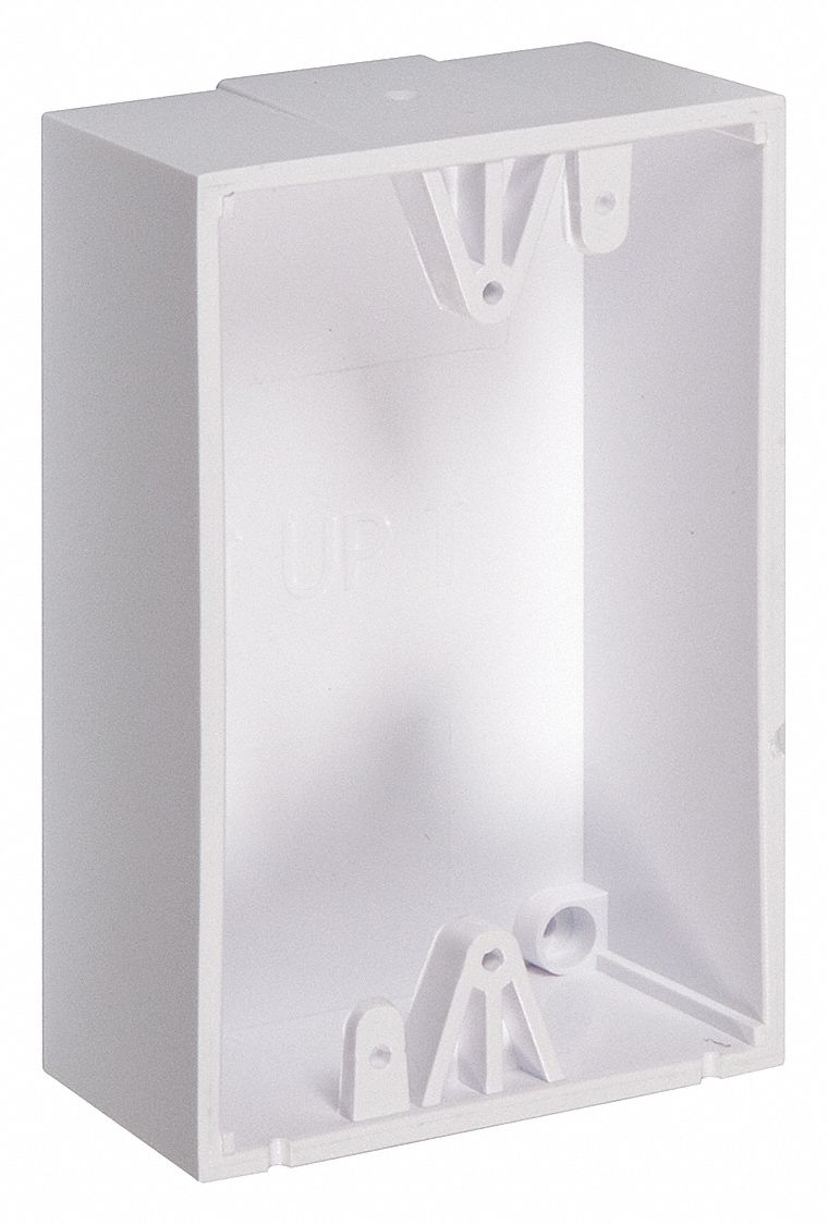 BACK BOX,POLYCARBONATE,WHITE