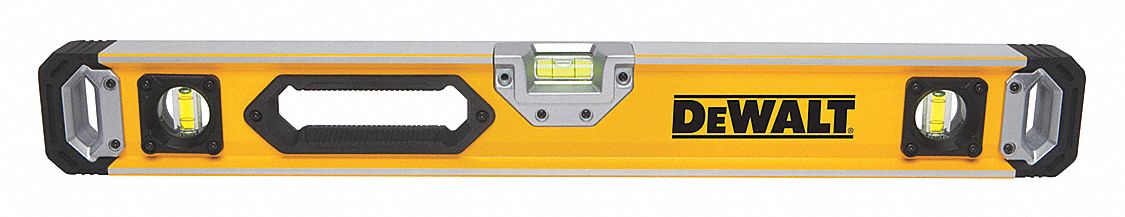 Box Level: Level & Plumb, Box, 1, Plain, 24 in Overall Lg, Top & Side Read, Hand Grips, 0