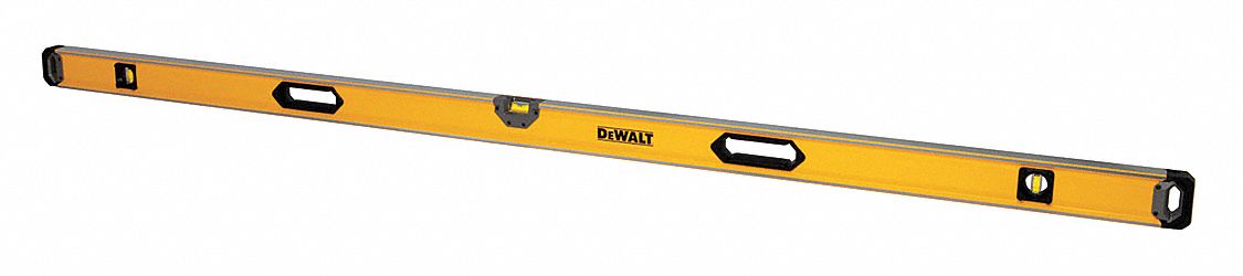 Box Level: Level & Plumb, Box, 78 in Overall Lg, Top & Side Read, None Acrylic Block