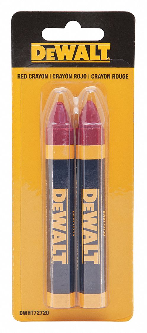 MarkingCrayon, 6-1/2inL, Red,