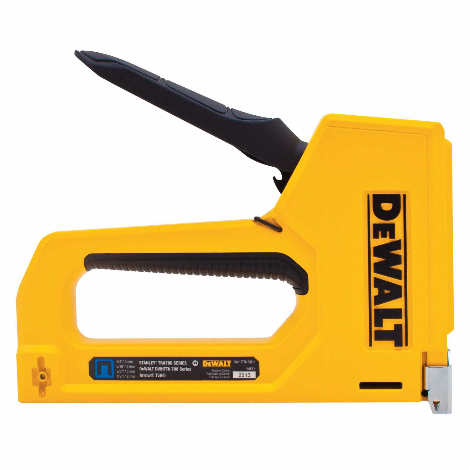 DEWALT Staple Gun 7 3/10 in Overall Lg, For 1/4 in_5/16 in_3/8 in_1/2