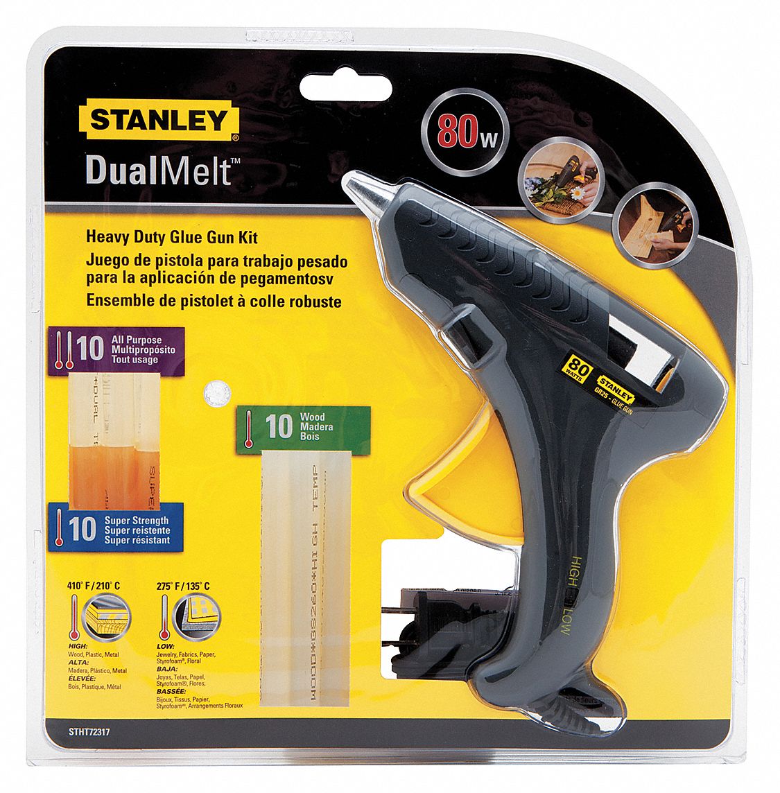 STANLEY Glue Gun DualMelt, Corded, 5.5 to 7.5 lb/hr, Finger Trigger