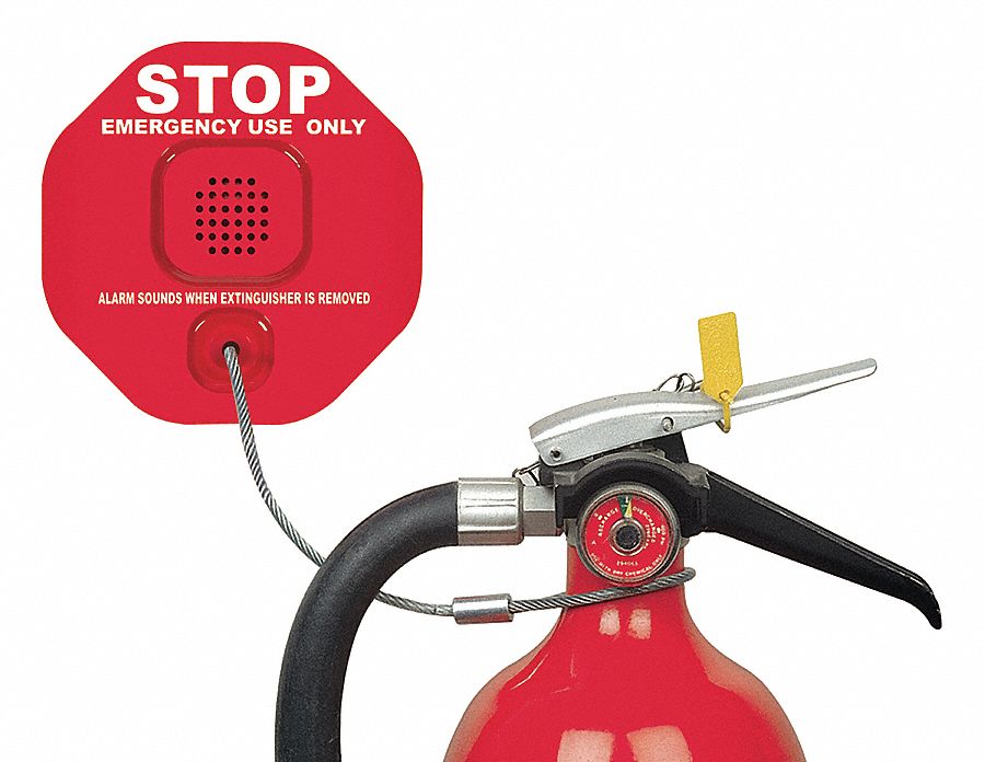 Fire Extinguisher Alarm: Extinguisher Alarm with 12 VDC Powered Horn