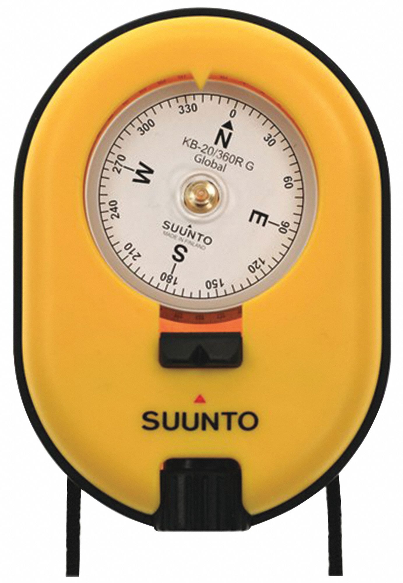 Optical Sighting Compass: Liquid Filled, 3 5/64 in Overall Lg, 2 1/4 in Overall Wd