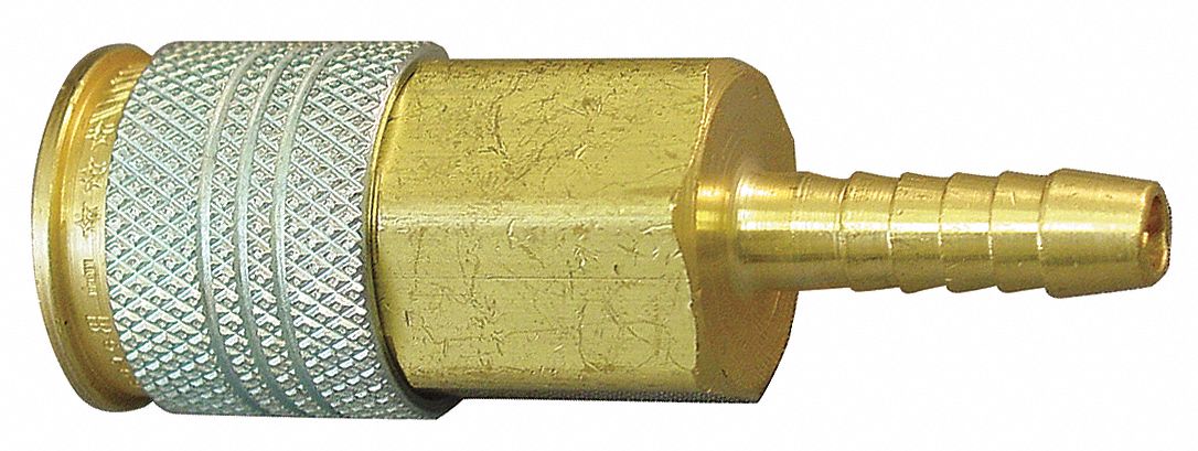 QUICK CONNECT HOSE COUPLING, ¼ IN BODY SIZE, ¼ IN HOSE FITTING SIZE, PUSH-TO-CONNECT