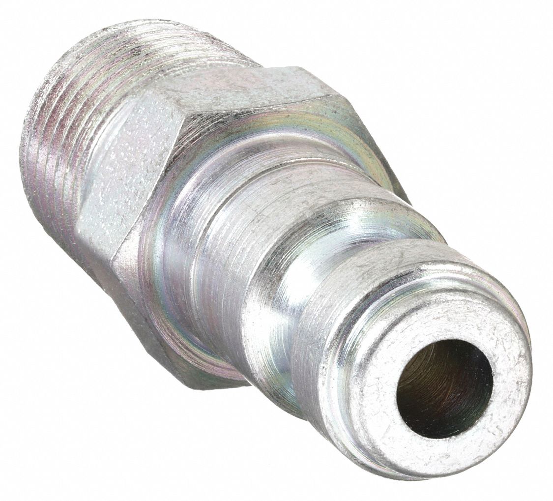 QUICK CONNECT HOSE COUPLING, ¼ IN BODY SIZE, ¼ IN HOSE FITTING SIZE, SLEEVE, MNPT, STEEL