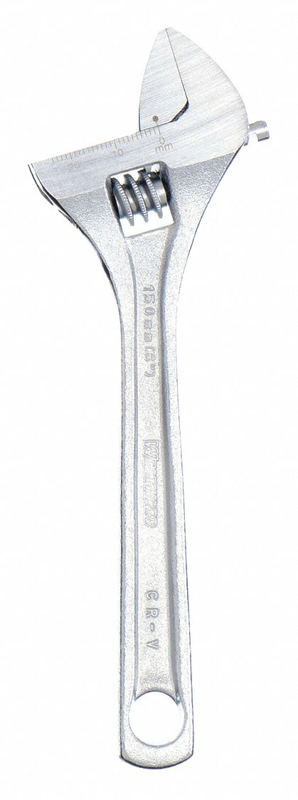 ADJ. WRENCH,4",21/32" CAP.,CHROME