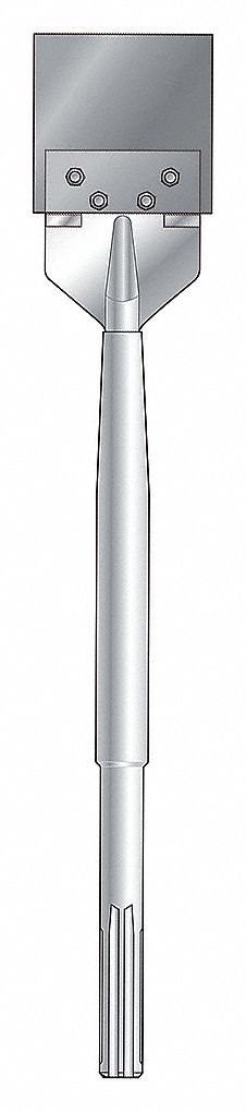 Westward Floor Scraper Sds Max L 25in W 6in Demolition Hammer