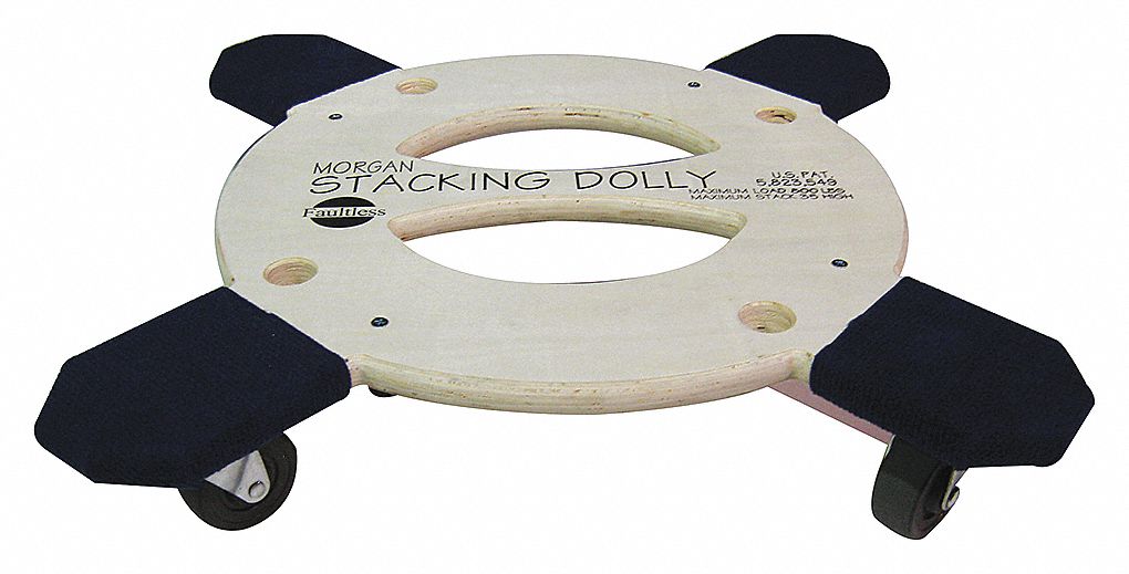 DOLLY, MAX 800 LB, BLACK/WHITE, 3 IN,
