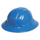 HARD HAT, FULL BRIM, 6-POINT SLIDE-LOCK, BLUE, SZ 6 1/2-8, POLYETHYLENE