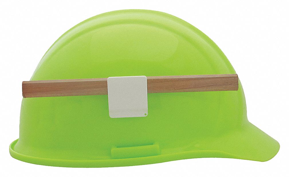 PENCIL CLIP, FOR HARD HAT, ADHESIVE-BACKED, WHITE