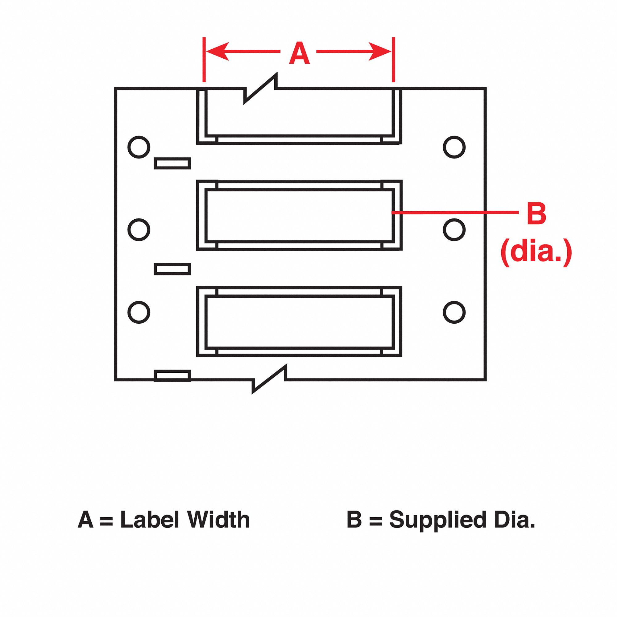 Sleeve Label: 3/8 in x 2 in, Polyolefin, White (Matte), For 4 AWG to 12 AWG Wire Gauge