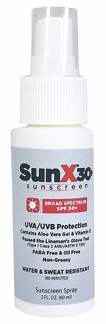 Sunscreen: Gel, Spray Bottle, 2 oz Size - First Aid and Wound Care, Aloe Vera/Vitamin E