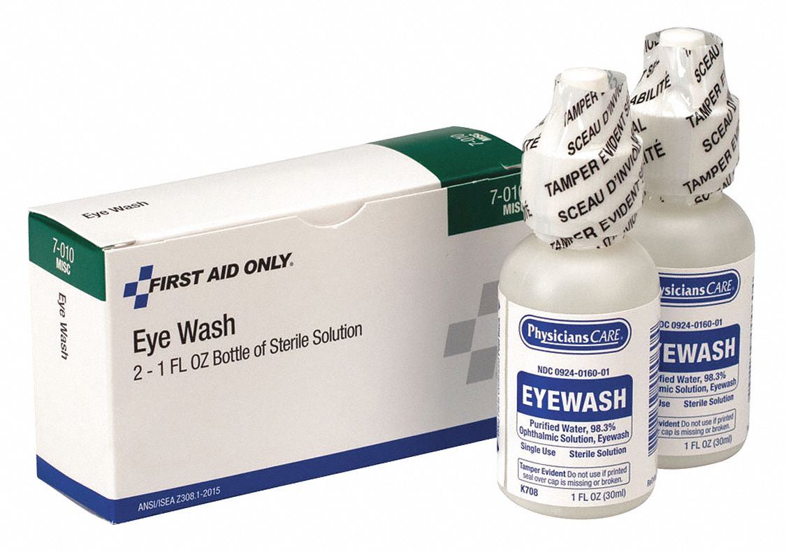 PHYSICIANSCARE Personal Eye Wash Bottle 1 oz Bottle Size 31DJ977