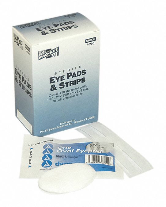 FIRST AID ONLY Eye Pads, Box, Sterile, Cotton, Includes (10) Eye Pads