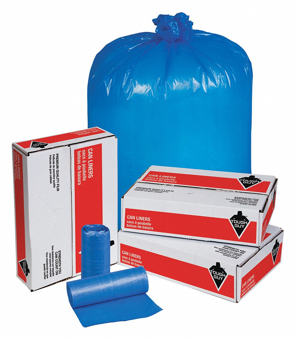 TOUGH GUY Biohazard Bags 33 gal Capacity, 33 in Wd, 40 in Ht, No