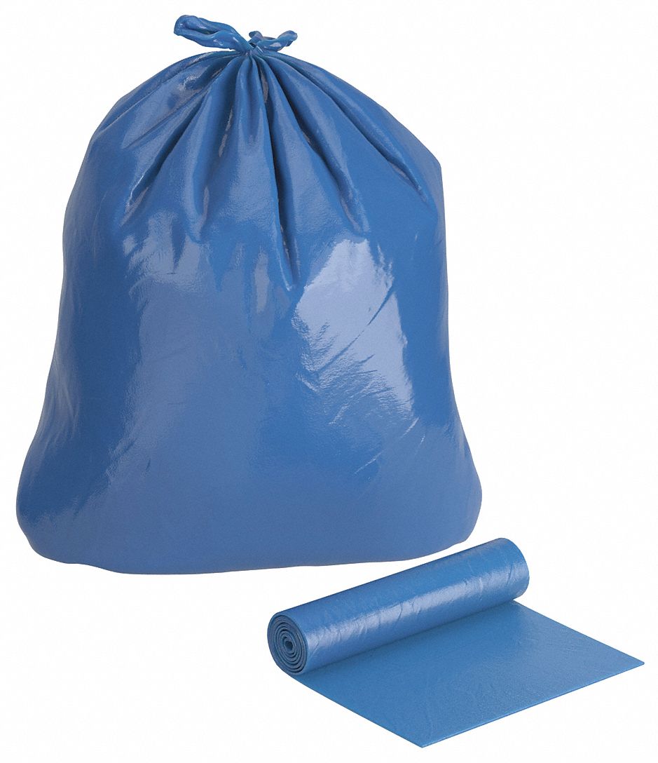 Biohazard Bags: 33 gal Capacity, 33 in Overall Wd, 40 in Overall Ht, No Legend, 250 PK