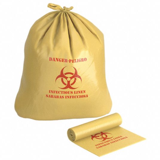 Biohazard Waste Disposal Bag (Yellow), HDPE Autoclavable