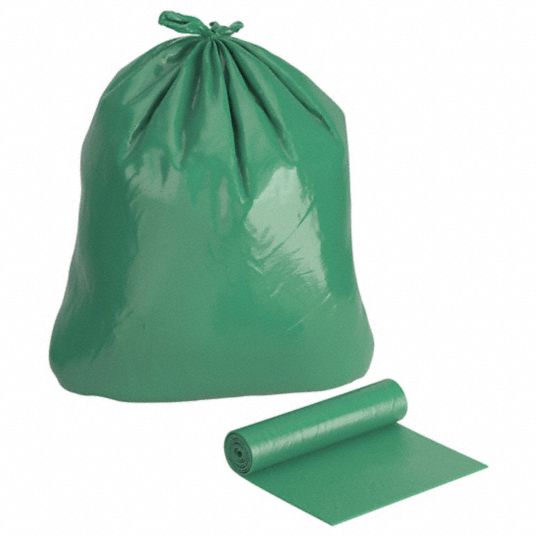 Tough Guy 31DK99 Biohazard Bags,33 gal.,Green,PK100