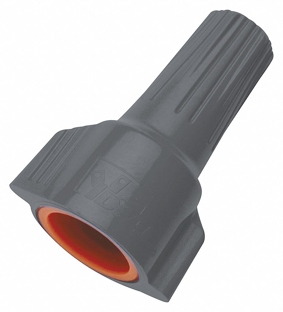 TWIST-ON WIRE CONNECTOR.GREY/ORANGE,PK25