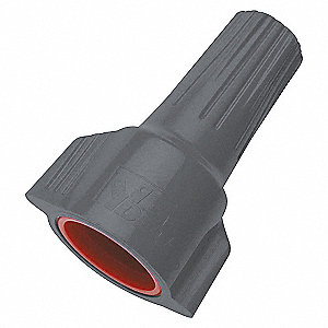 CONNECTOR, MODEL 62, TWIST-ON, WING, WEATHERPROOF, MAX 600 V, 18-10 AWG, GREY/RED, 1 1/2 IN