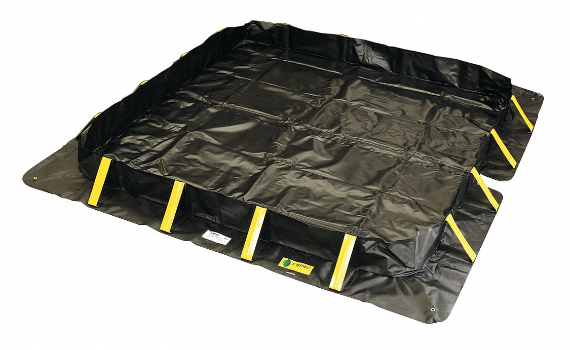 SPILL BERM, 20 X 40 FT, 5,984 GALLON CAPACITY, GEOLOY, XR, BLACK/YELLOW, 30 OZ