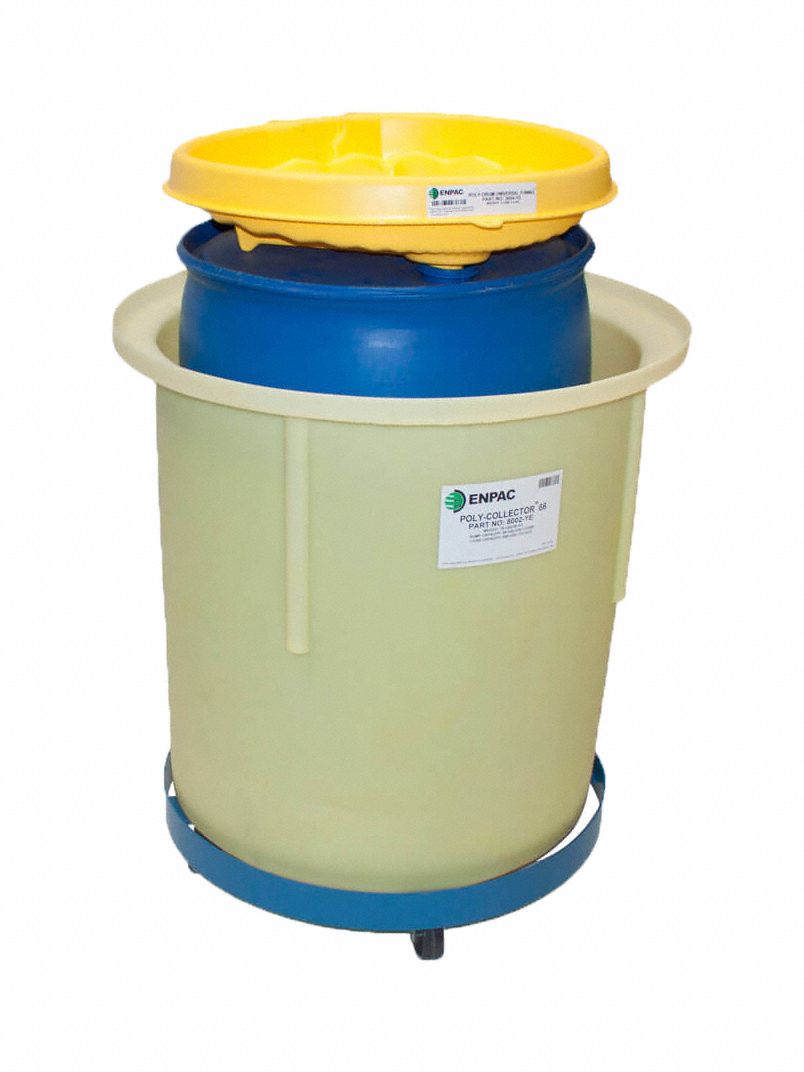 Mobile Spill Collector Kit: Mobile Spill Collector Kit, 70 gal Spill Capacity, Polyethylene