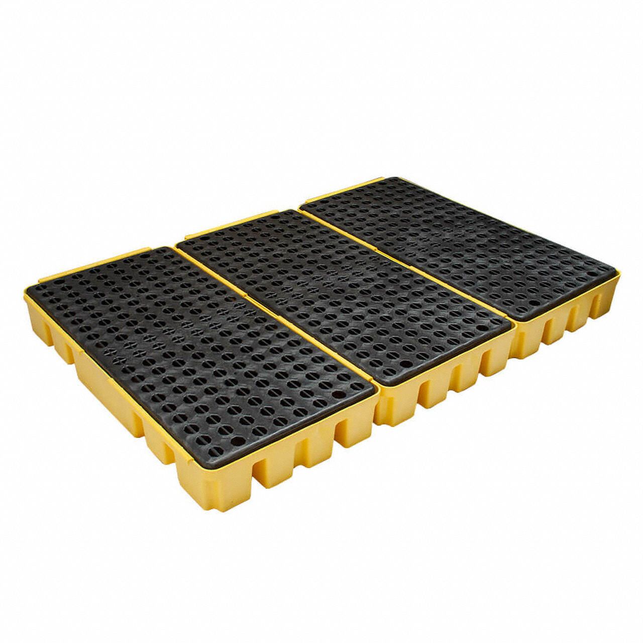 DRUM SPILL CONTAINMENT PALLET, FOR 6 DRUMS, 61 GAL CAPACITY, 6,000 LB LOAD CAPACITY