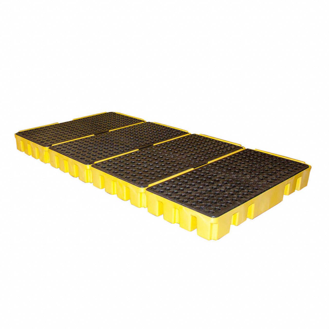 DRUM SPILL CONTAINMENT PALLET, FOR 8 DRUMS, 102 GAL CAPACITY, 16,000 LB LOAD CAPACITY